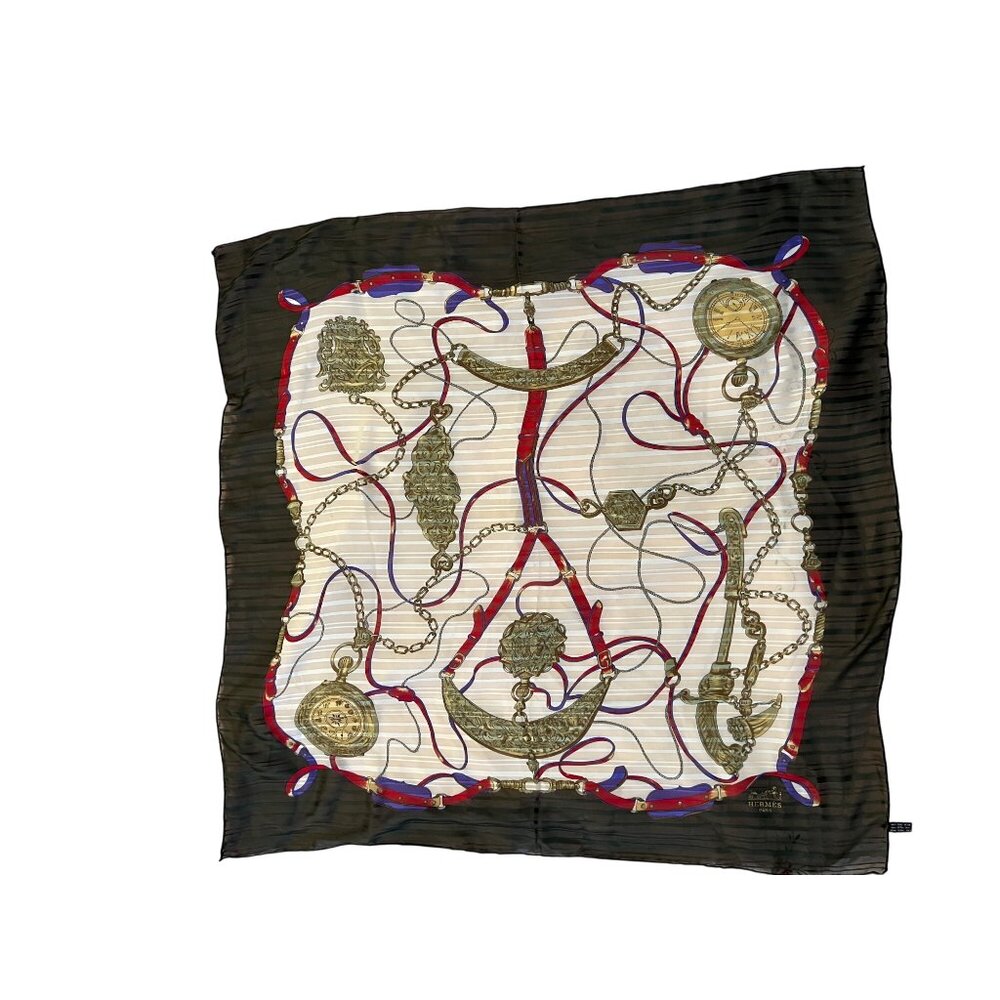 Hermès Paris Vintage Silk Scarf Memoir De Hermes Bold Colors